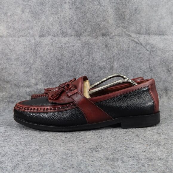 Johnston & Murphy Shoes Mens 10 Loafers Tassel Fringe Moccasin Leather Classic main image 4